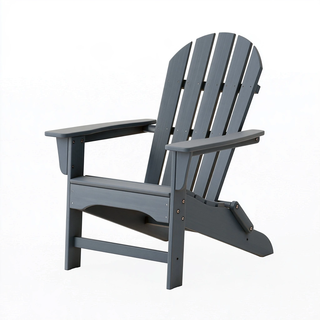 Adirondack Gartenstuhl 78 x 83 x 98 cm Kunststoff Grau mit Armlehnen