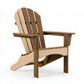 Adirondack Gartenstuhl 83 x 78 x 98 cm aus Holz in Braun Beige mit Armlehnen