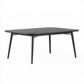 Esstisch 140 x 80 x 75 cm in Schwarz mit Holzwerkstoffplatte und Metallgestell - modern