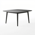 Esstisch 160 x 90 x 75 cm aus schwarzem Holzwerkstoff modern rechteckig