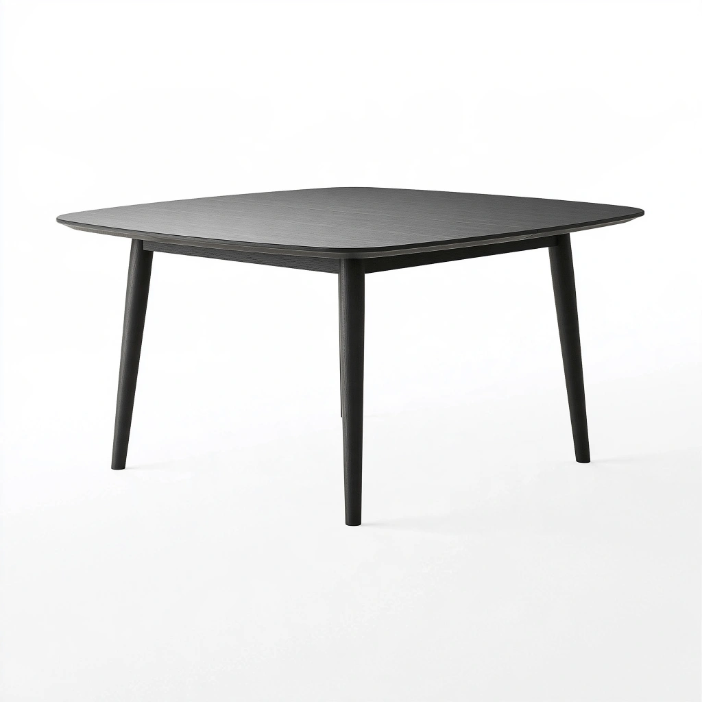Esstisch 160 x 90 x 75 cm aus schwarzem Holzwerkstoff modern rechteckig